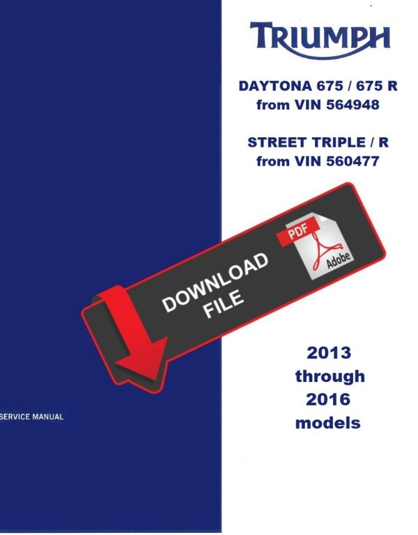 Triumph 2015 Daytona 675 Service Manual