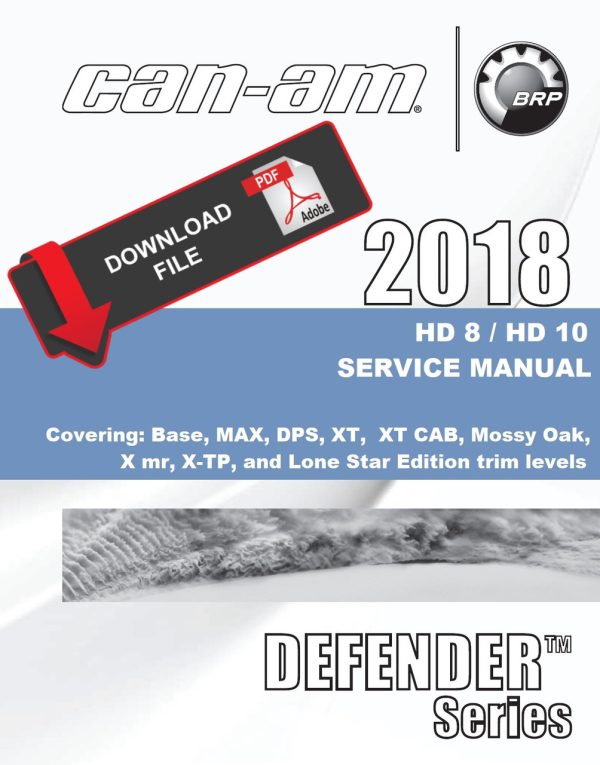 Can-Am 2018 Defender MAX HD8 XT CAB Service Manual