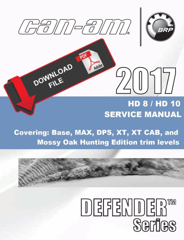 Can-Am 2017 Defender HD10 Mossy Oak Hunting Edition Service Manual