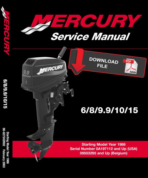 Mercury 6 HP Outboard Motor Service Manual