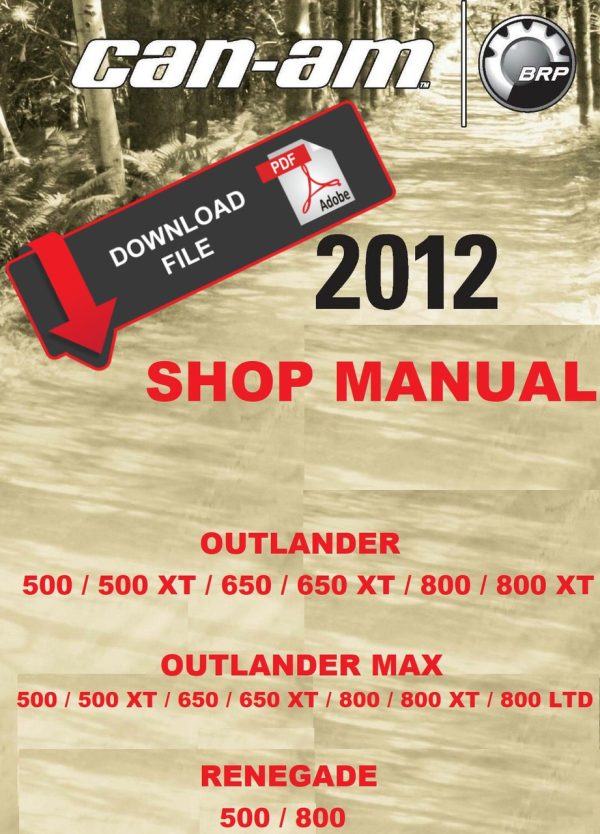 Can-Am 2012 Outlander MAX 800 Service Manual