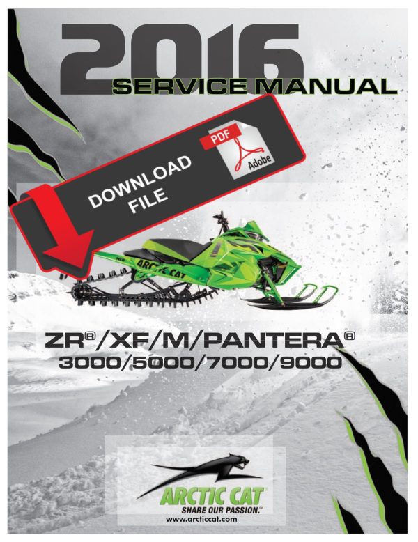 Arctic Cat 2016 4-Stroke Snowmobiles Service Manual