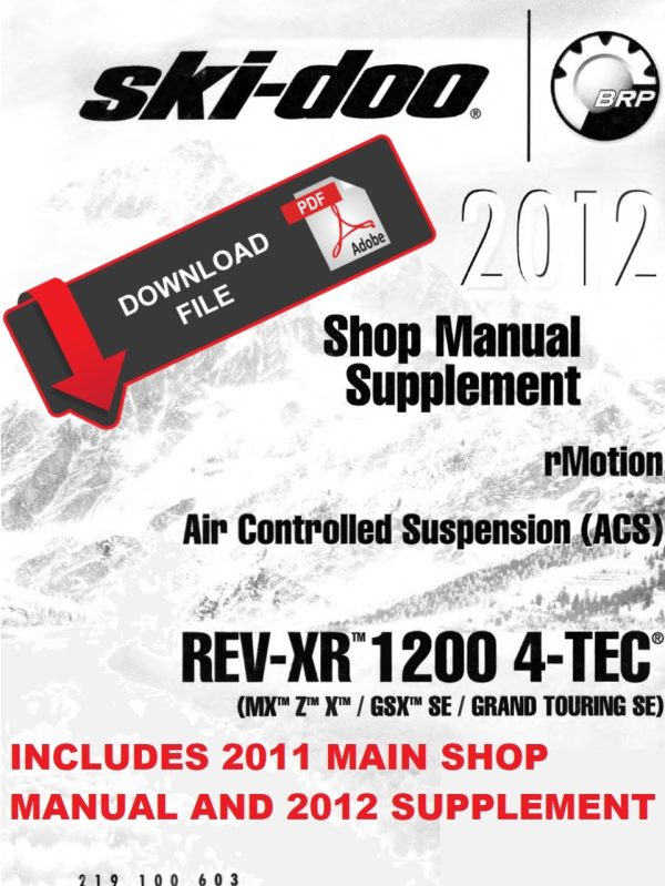 Ski-Doo 2012 MX Z TNT 1200 4-TEC Service Manual