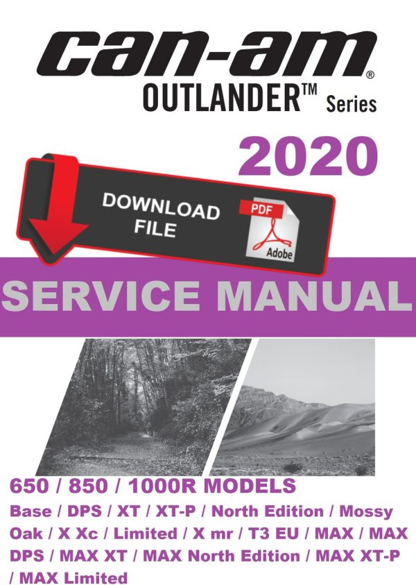 Can-Am 2020 Outlander 650 Mossy Oak Service Manual