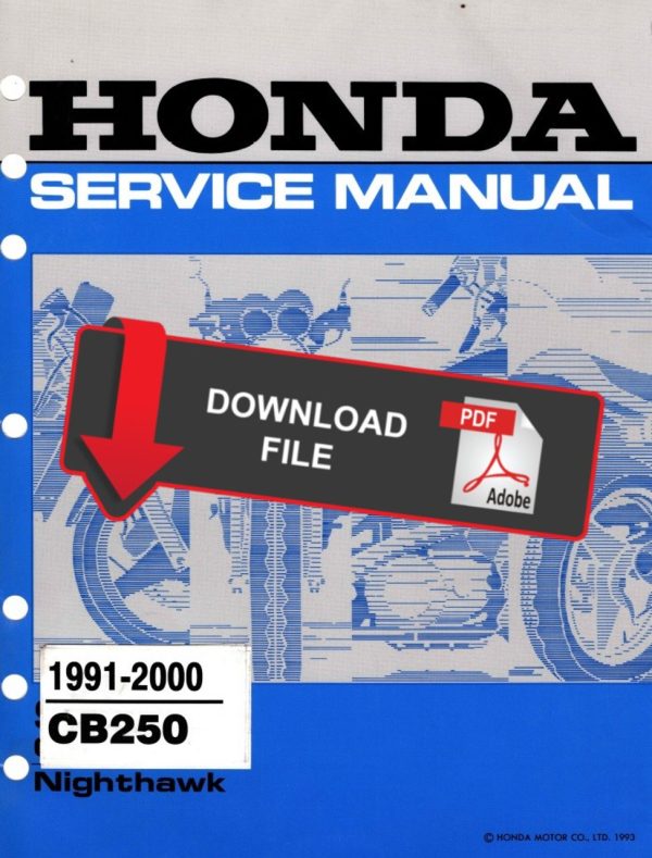 Honda 1999 CB250 Nighthawk Service Manual