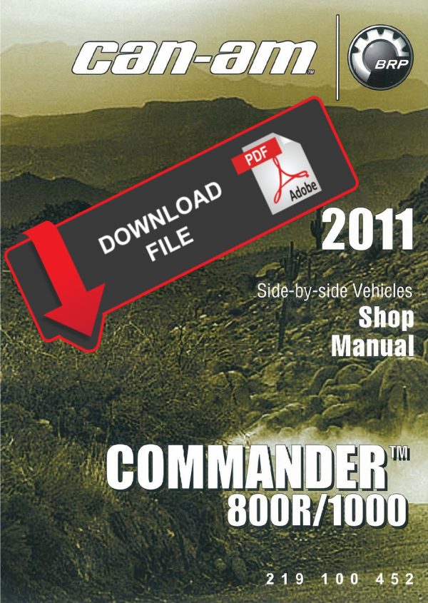 Can-Am 2011 Commander 1000 XC Service Manual