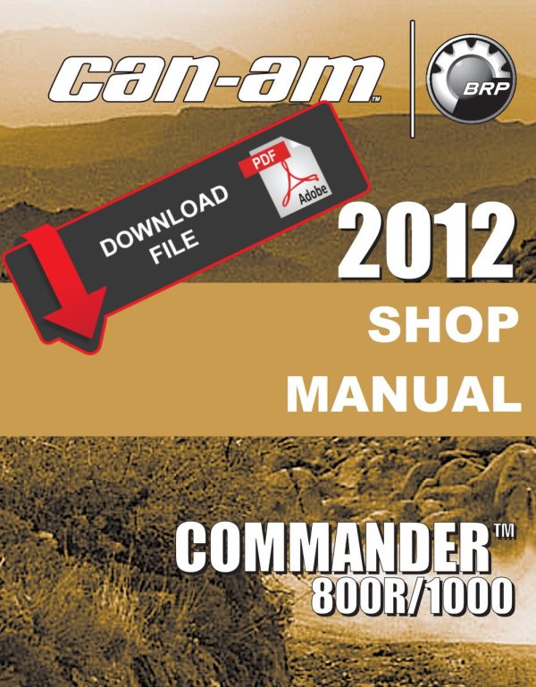 Can-Am 2012 Commander 800R Service Manual