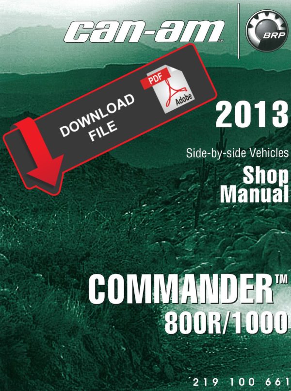 Can-Am 2013 Commander 800R Service Manual