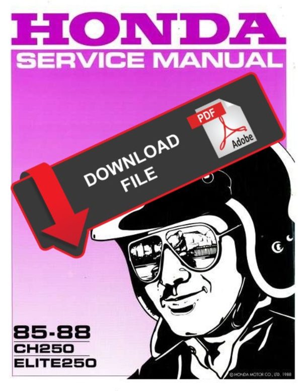 Honda 1986 Elite 250 Service Manual