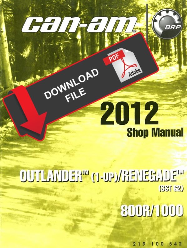 Can-Am 2012 Outlander 1000 Service Manual