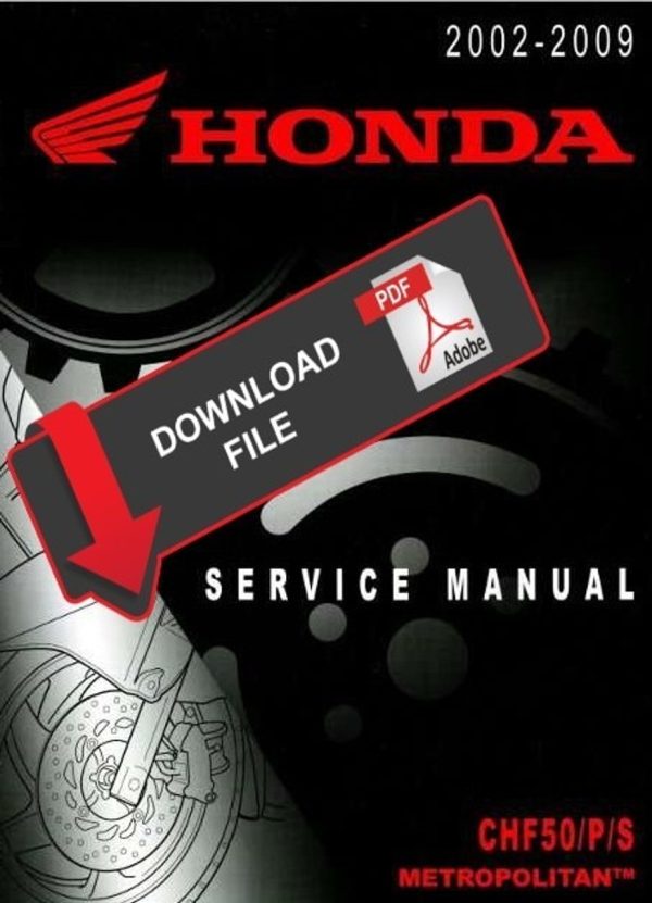 Honda 2002 CHF50 Metropolitan Service Manual