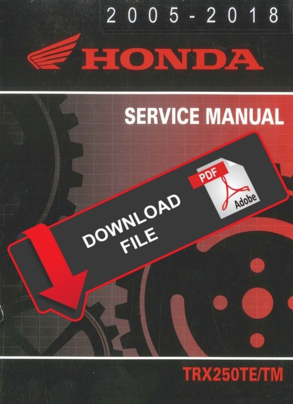 Honda 2011 TRX 250 TE FourTrax Recon Service Manual