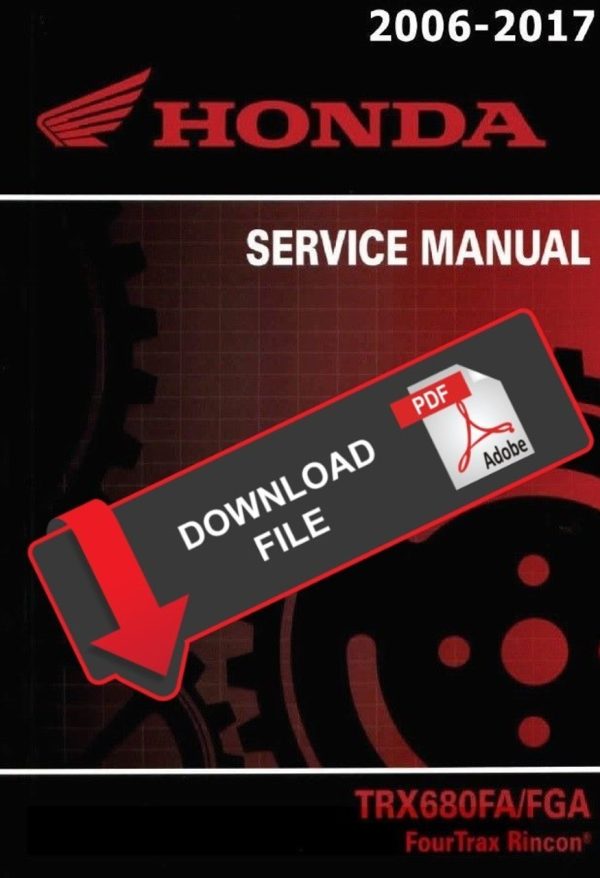 Honda 2010 TRX 680 FourTrax Rincon Service Manual