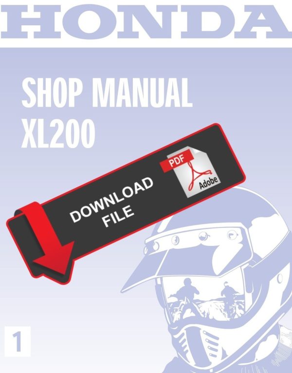 Honda 1983 XL200 Service Manual