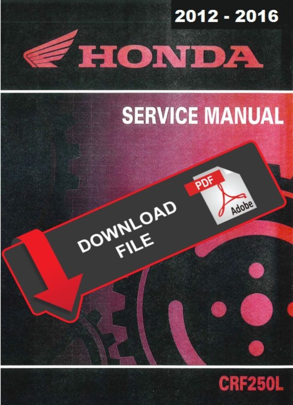 Honda 2012 CRF250L Service Manual