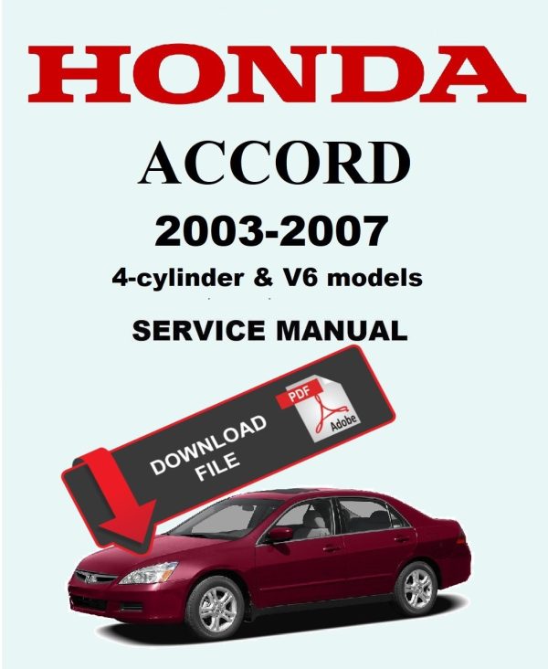 Honda 2003 Accord 4-cylinder Service Manual