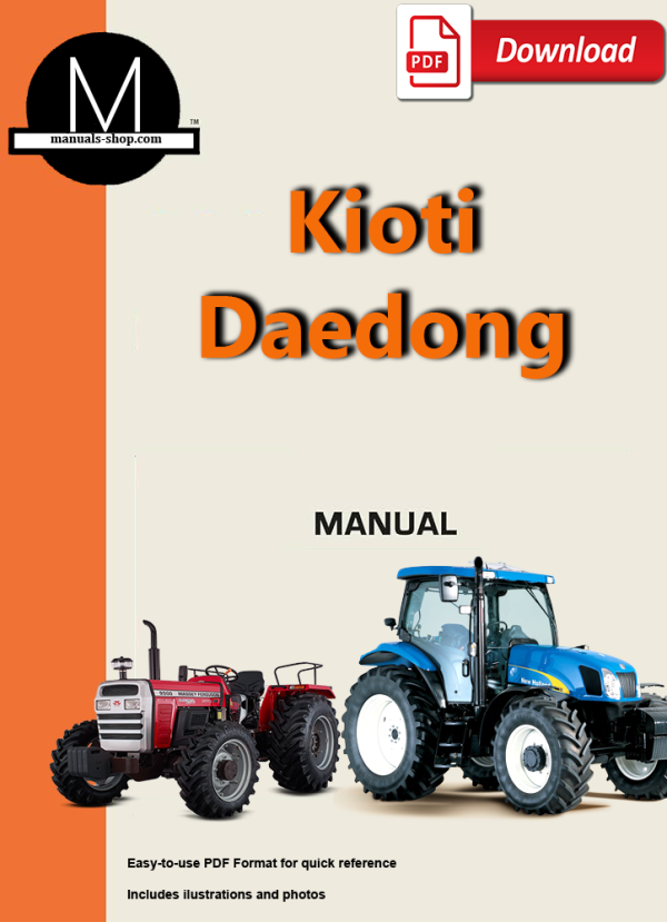 Kioti CH20H Factory Service & Work Shop Manual