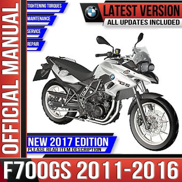 BMW F700GS Workshop Service Repair Shop Manual 2011 - 2016 K70 F 700 GS Instant Download