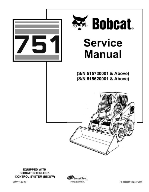 Bobcat 751 Skid Steer Service Repair PDF Instant Download Original Factory Service Repair Manual