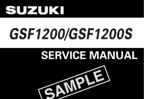 SUZUKI GSF1200/GSF1200S Bandit Service Repair Manual PDF