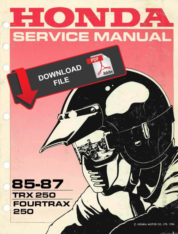 Honda 1986 TRX 250 Service Manual