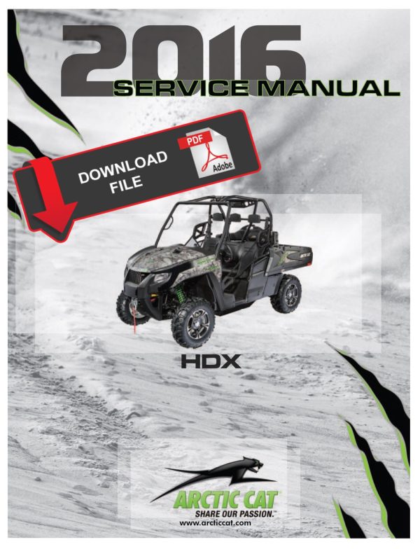 Arctic Cat 2016 HDX 500 XT Service Manual