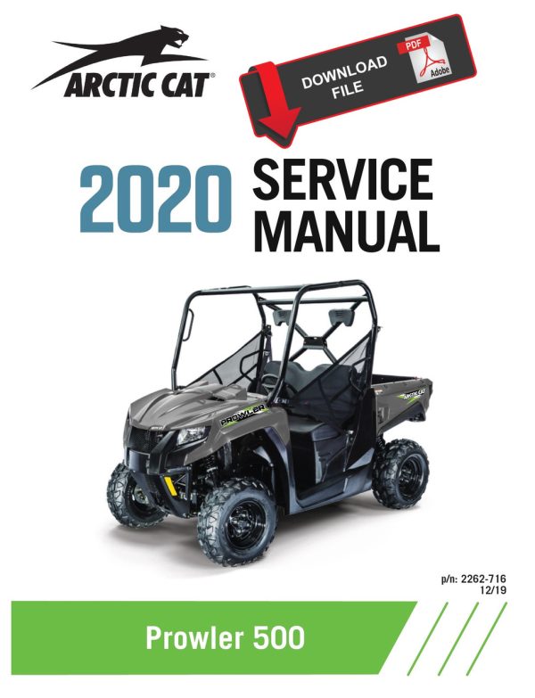 Arctic Cat 2020 Prowler 500 Service Manual