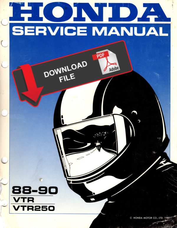 Honda 1989 VTR250 Service Manual