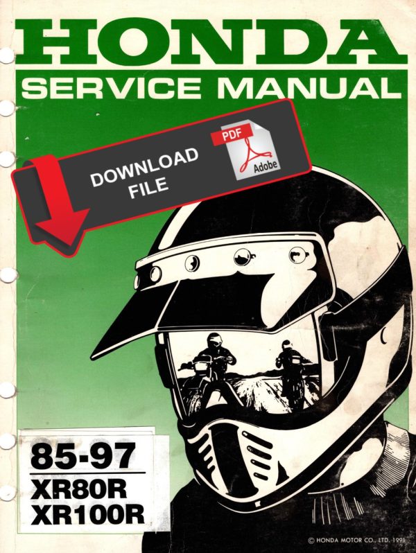 Honda 1986 XR100R Service Manual