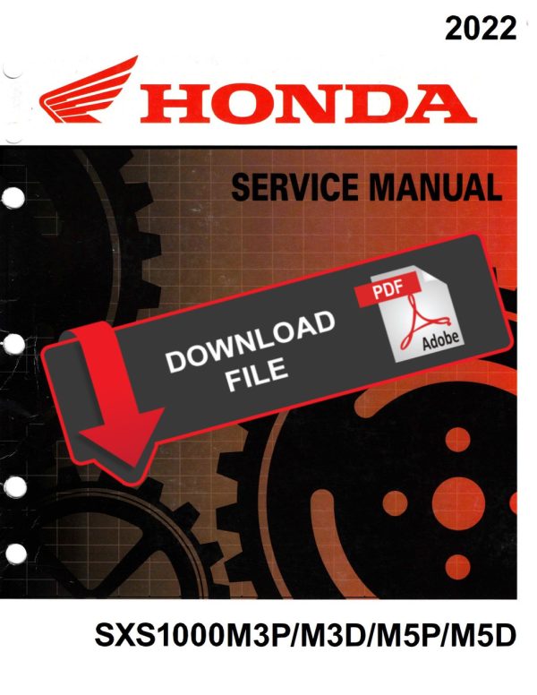 Honda 2022 Pioneer 1000 Deluxe Service Manual