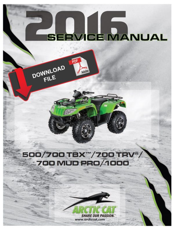 Arctic Cat 2016 ATV 500 4x4 Service Manual