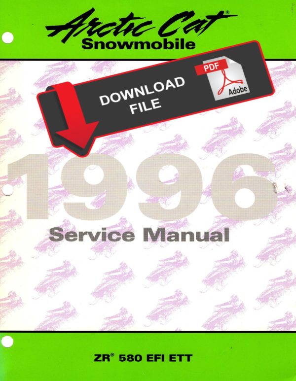 Arctic Cat 1996 ZR 580 EFI ETT Service Manual