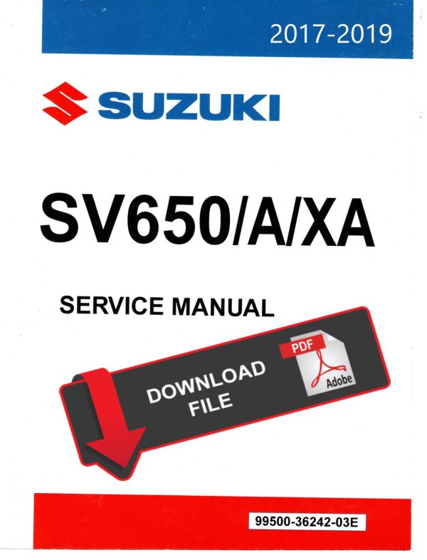 Suzuki 2017 SV650A Service Manual