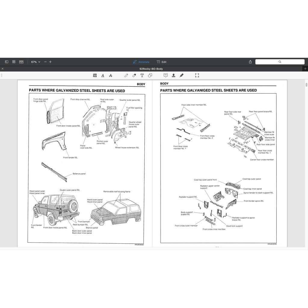 DAIHATSU FEROZA ROCKY F300 (1990-2002) SERVICE WORKSHOP MANUAL - Image 4