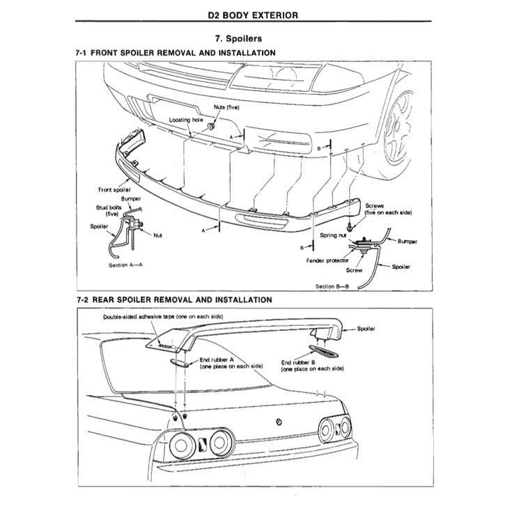 NISSAN SKYLINE GT-R R32 (1989-1994) SERVICE WORKSHOP MANUAL - Image 9