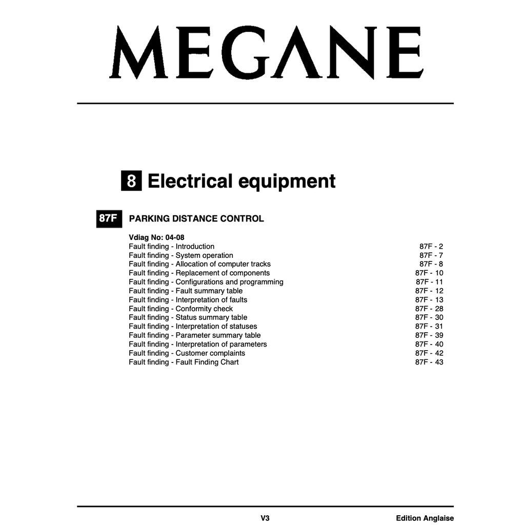 RENAULT MEGANE II X84 (2003-2009) SERVICE WORKSHOP MANUAL - Image 10