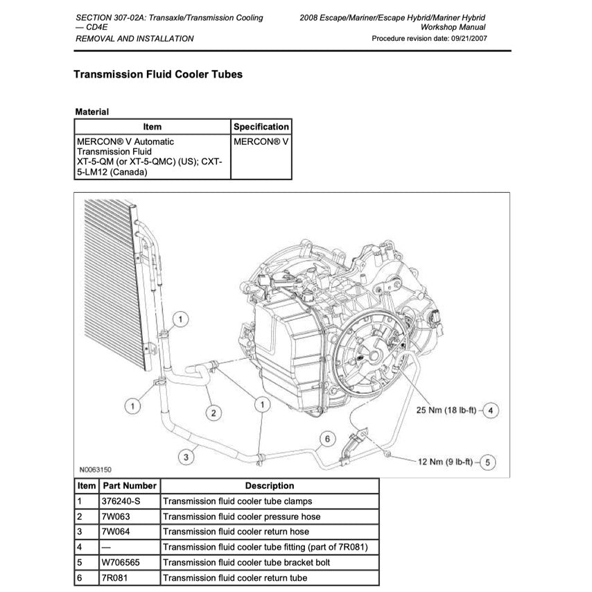 FORD ESCAPE MK2 (2008-2012) SERVICE WORKSHOP MANUAL - Image 3