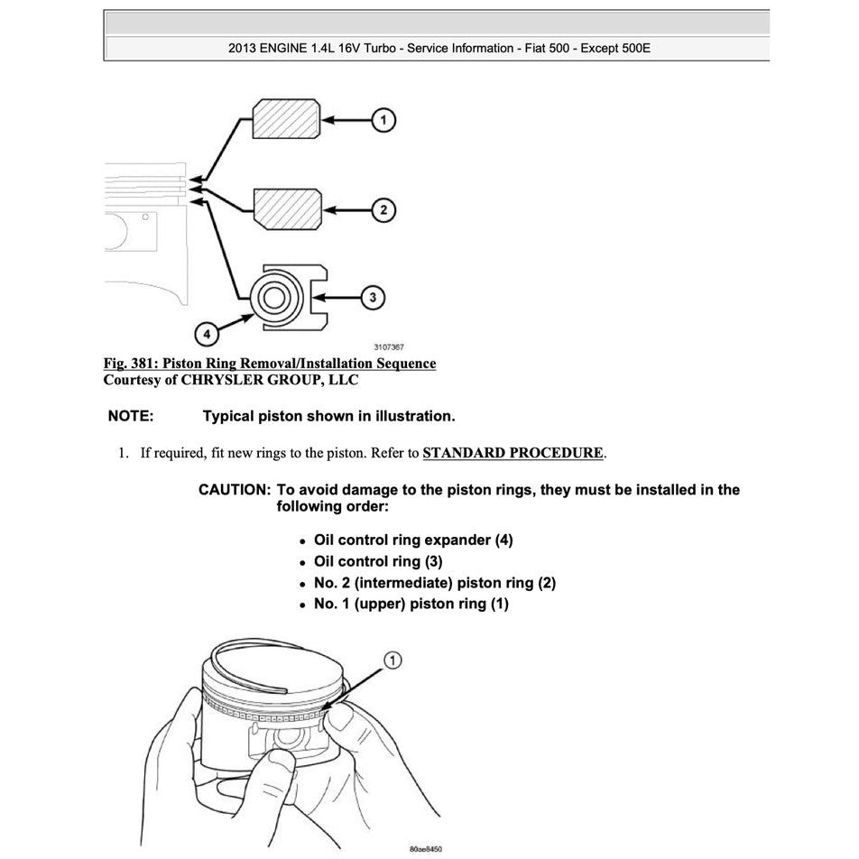 FIAT 500 (2009-2016) SERVICE WORKSHOP MANUAL - Image 7