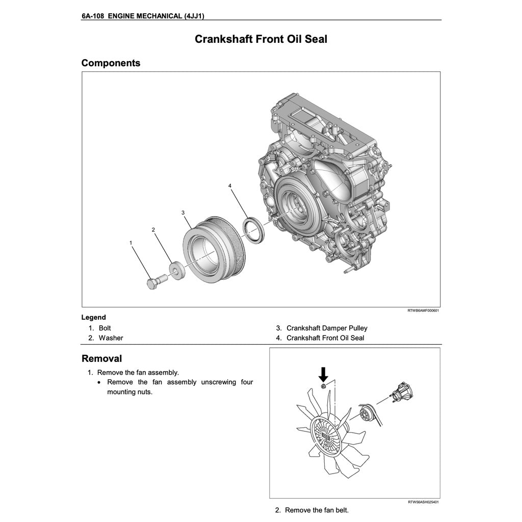 ISUZU ENGINE 4JJ1 SERVICE WORKSHOP MANUAL / ISUZU D-MAX - Image 9