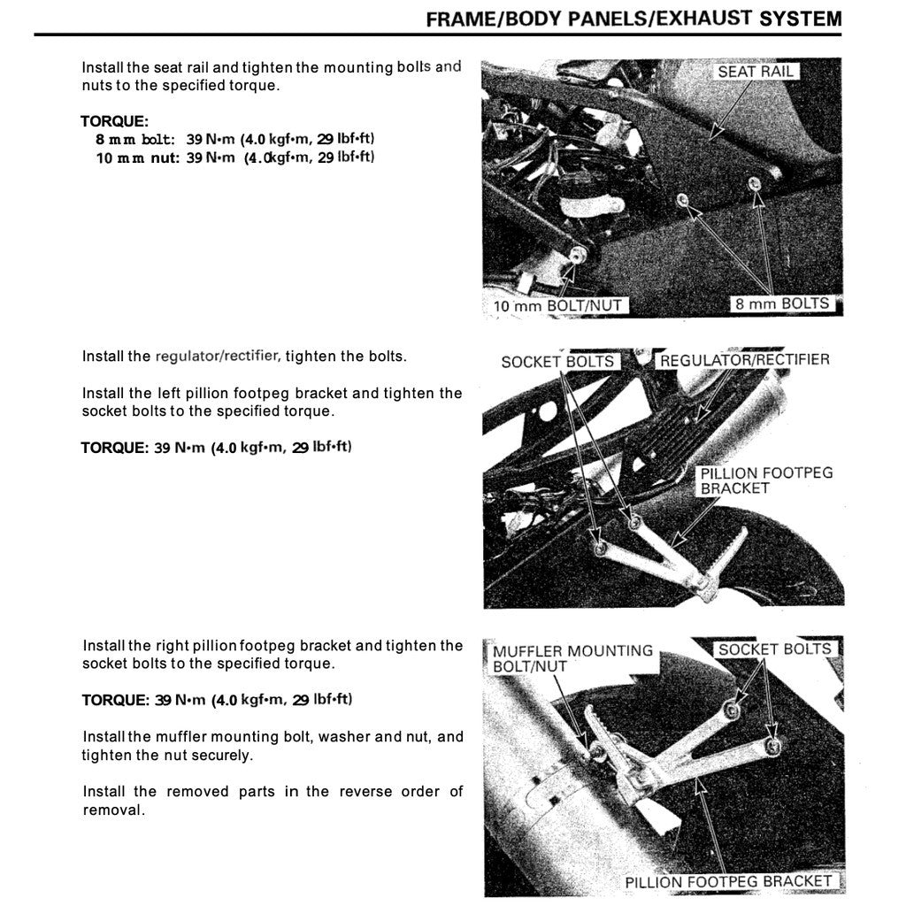 HONDA CBR954RR FIREBLADE (2002-2003) SERVICE REPAIR MANUAL + PARTS CATALOGUE + OWNER'S MANUAL - Image 7
