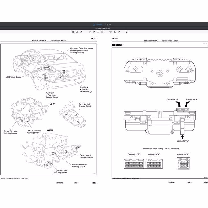 LEXUS GS300 GS400 (1997-2005) SERVICE WORKSHOP MANUAL - Image 8