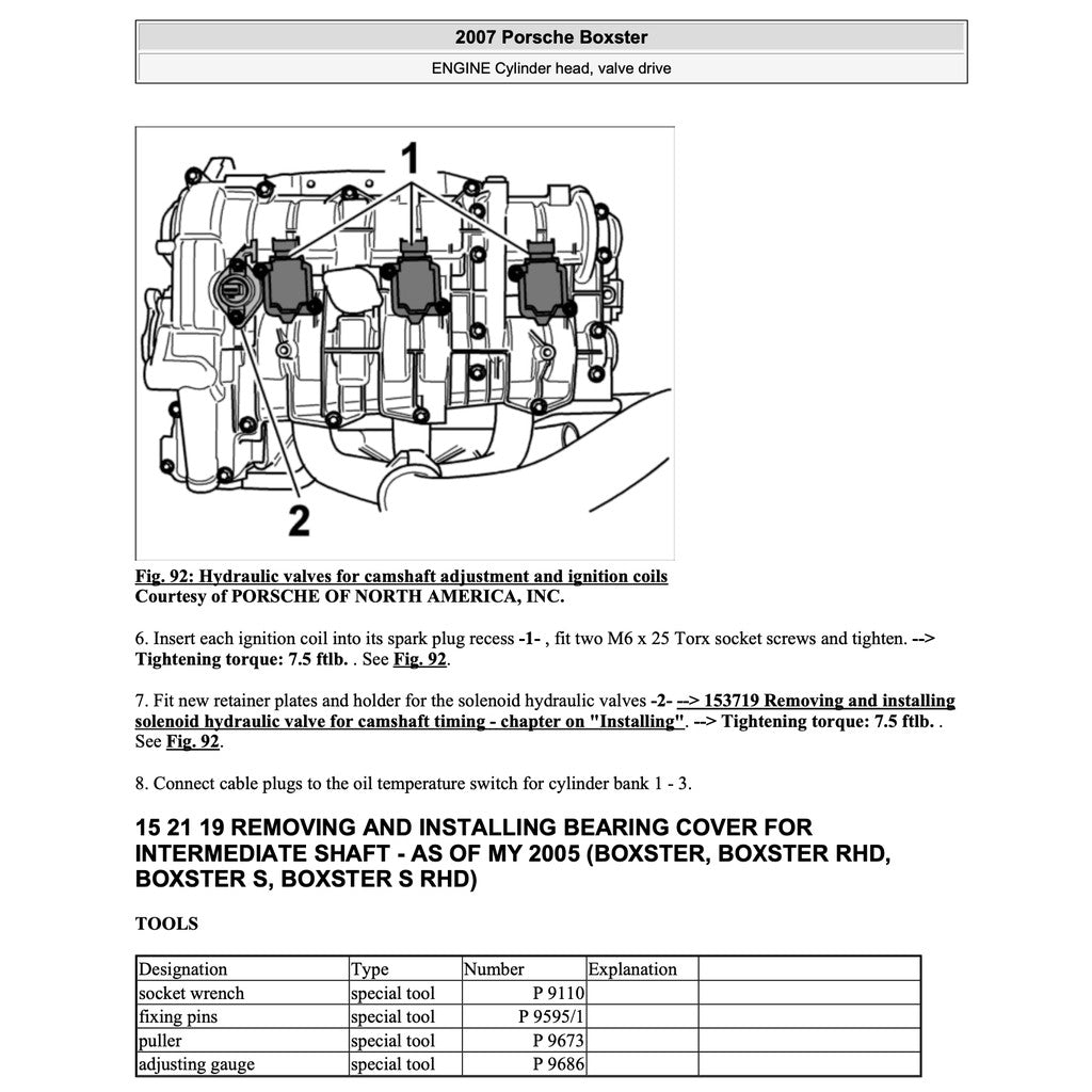 PORSCHE CAYMAN / BOXSTER 987.1 & 987.2 (2004-2012) SERVICE WORKSHOP MANUAL + PARTS CATALOGUE - Image 3