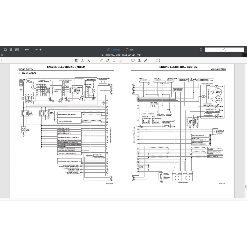 SUBARU IMPREZA WRX STI (2003-2005) SERVICE WORKSHOP MANUAL - Image 8