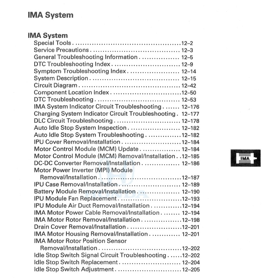 HONDA INSIGHT HYBRID (2009-2017) SERVICE WORKSHOP MANUAL + ELECTRICAL TROUBLESHOOTING MANUAL - Image 4