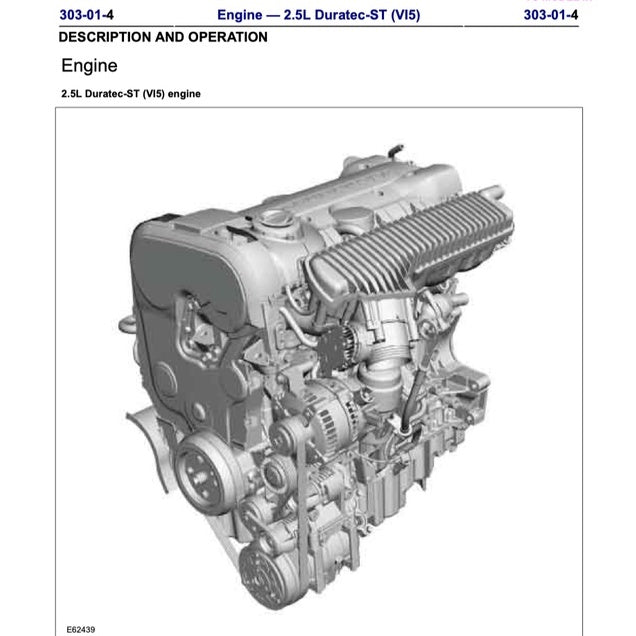 FORD FOCUS ST MK2 C307 (2005-2010) SERVICE WORKSHOP MANUAL - Image 4
