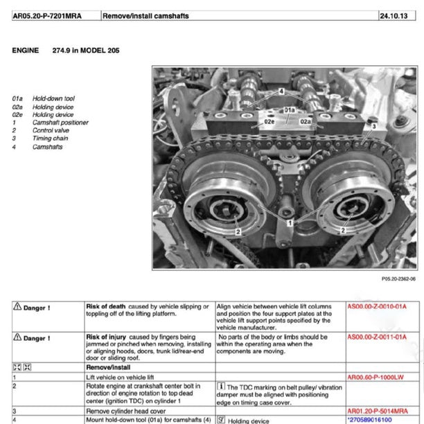 MERCEDES BENZ C-CLASS W205 M274 (2015-2021) SERVICE WORKSHOP MANUAL - Image 8