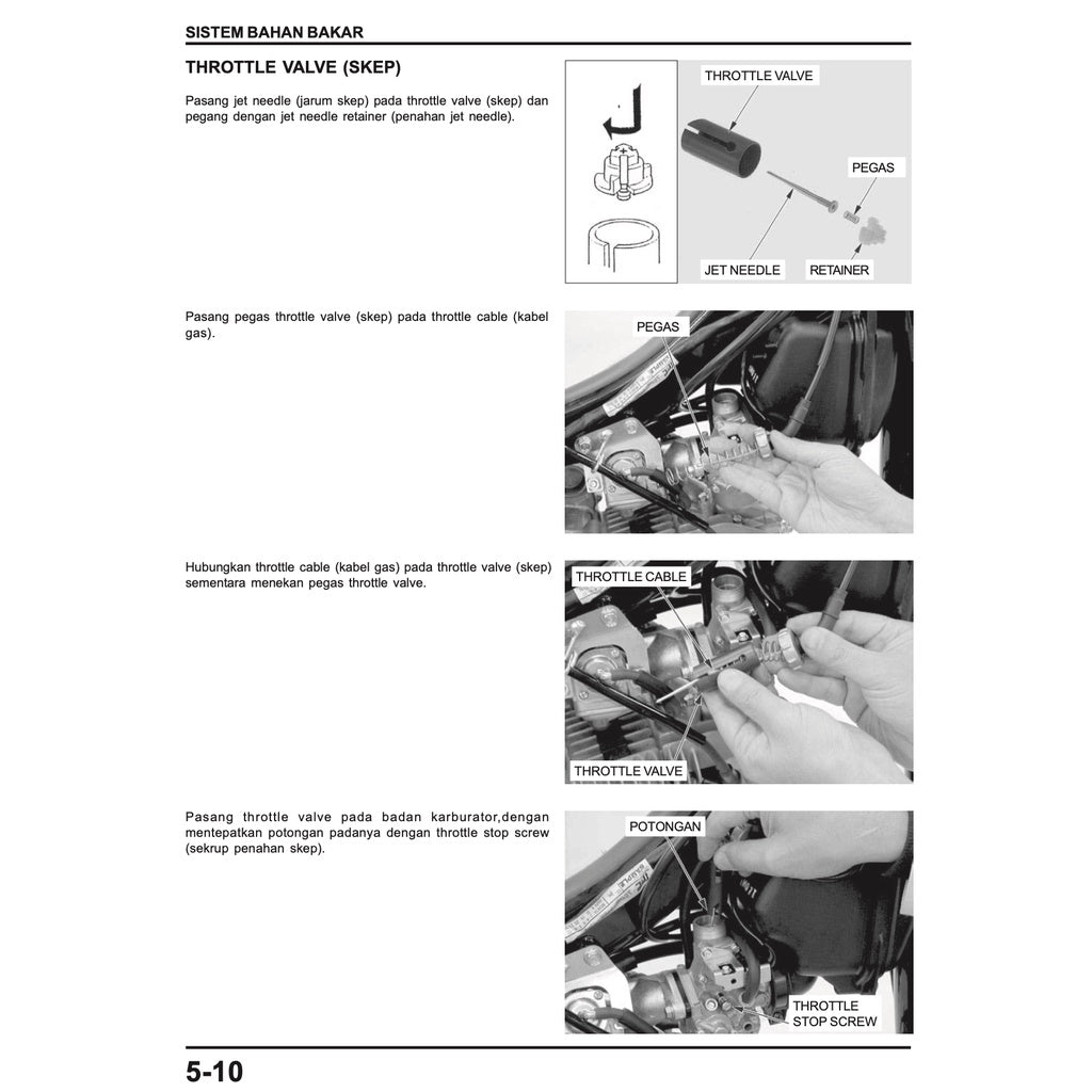 HONDA WAVE 125 (2002+) SERVICE WORKSHOP MANUAL / BUKU PEDOMAN REPARASI - Image 8