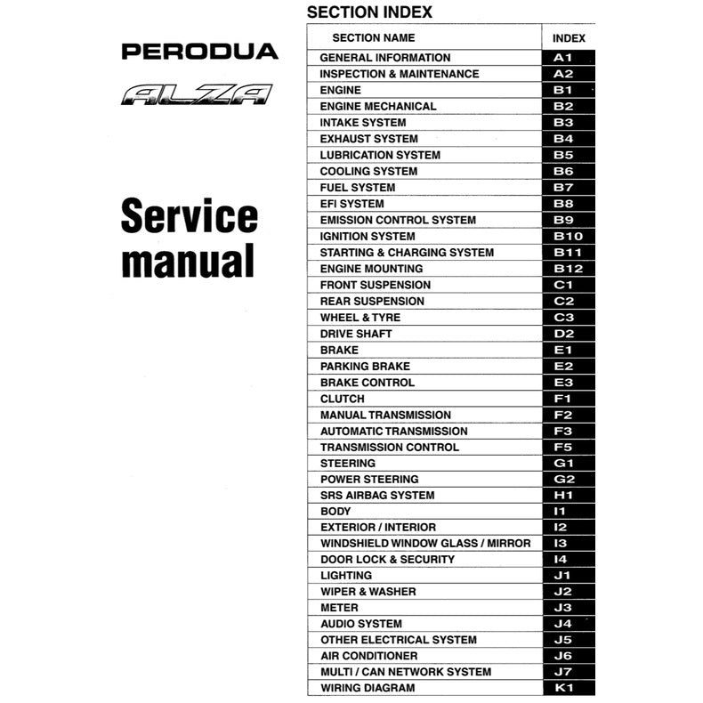 PERODUA ALZA M500/502 (2009-2021) SERVICE WORKSHOP MANUAL - Image 3