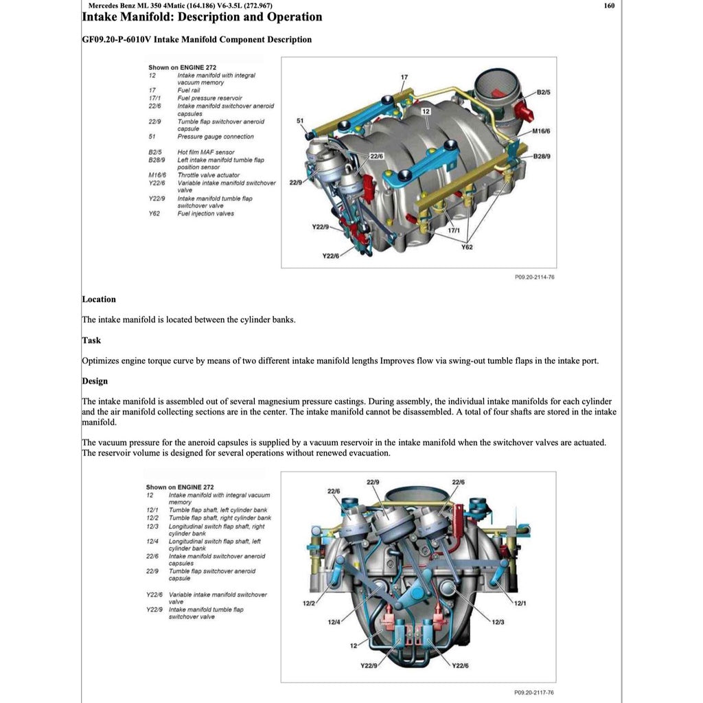 MERCEDES BENZ W164 M272 (2005-2011) SERVICE WORKSHOP MANUAL - Image 9