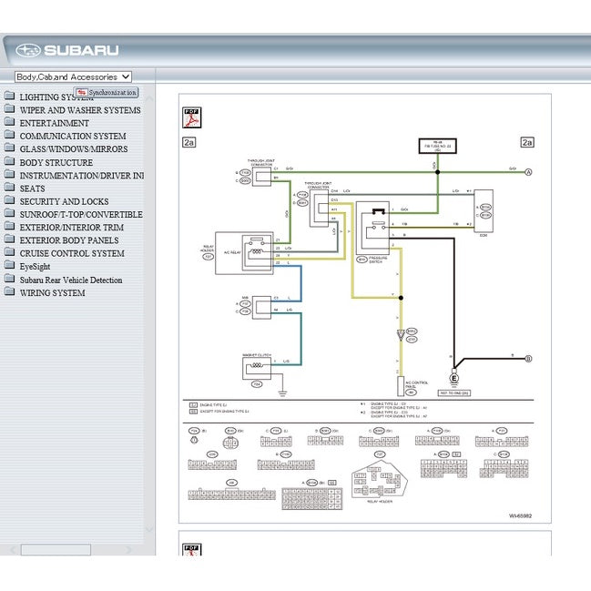 SUBARU LEVORG (2015-2020) SERVICE WORKSHOP MANUAL - Image 7